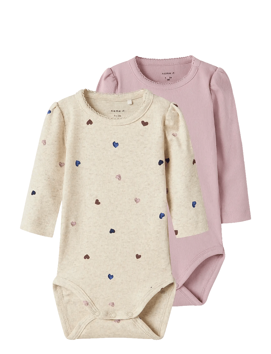name it - NBFNUTTI 2P LS BODY NOOS - langærmede heldragter - peyote melange - 0