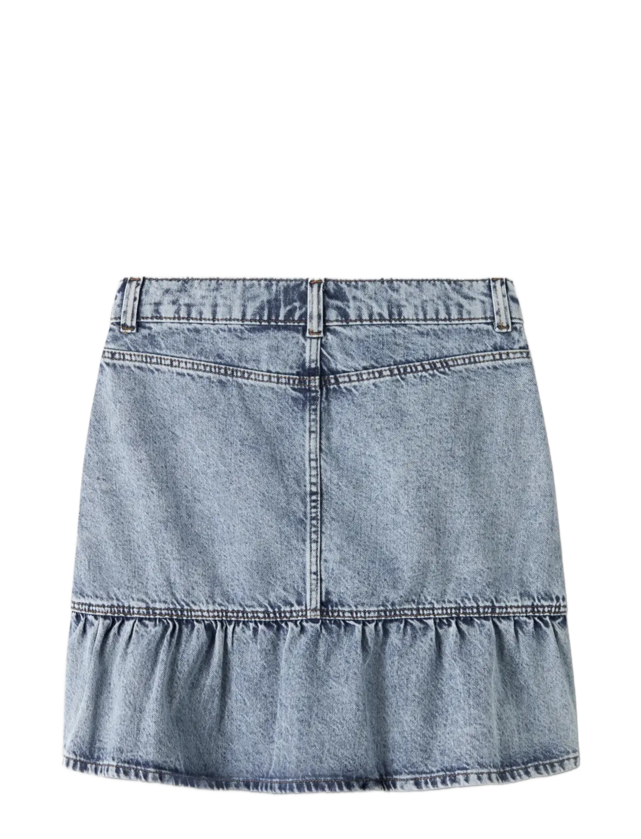 name it - NKFNYNNE SHORT DNM SKIRT 2072-MJ - kurze röcke - light blue bleached denim - 1