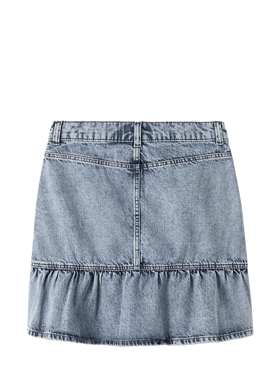 name it - NKFNYNNE SHORT DNM SKIRT 2072-MJ - kurze röcke - light blue bleached denim - 1