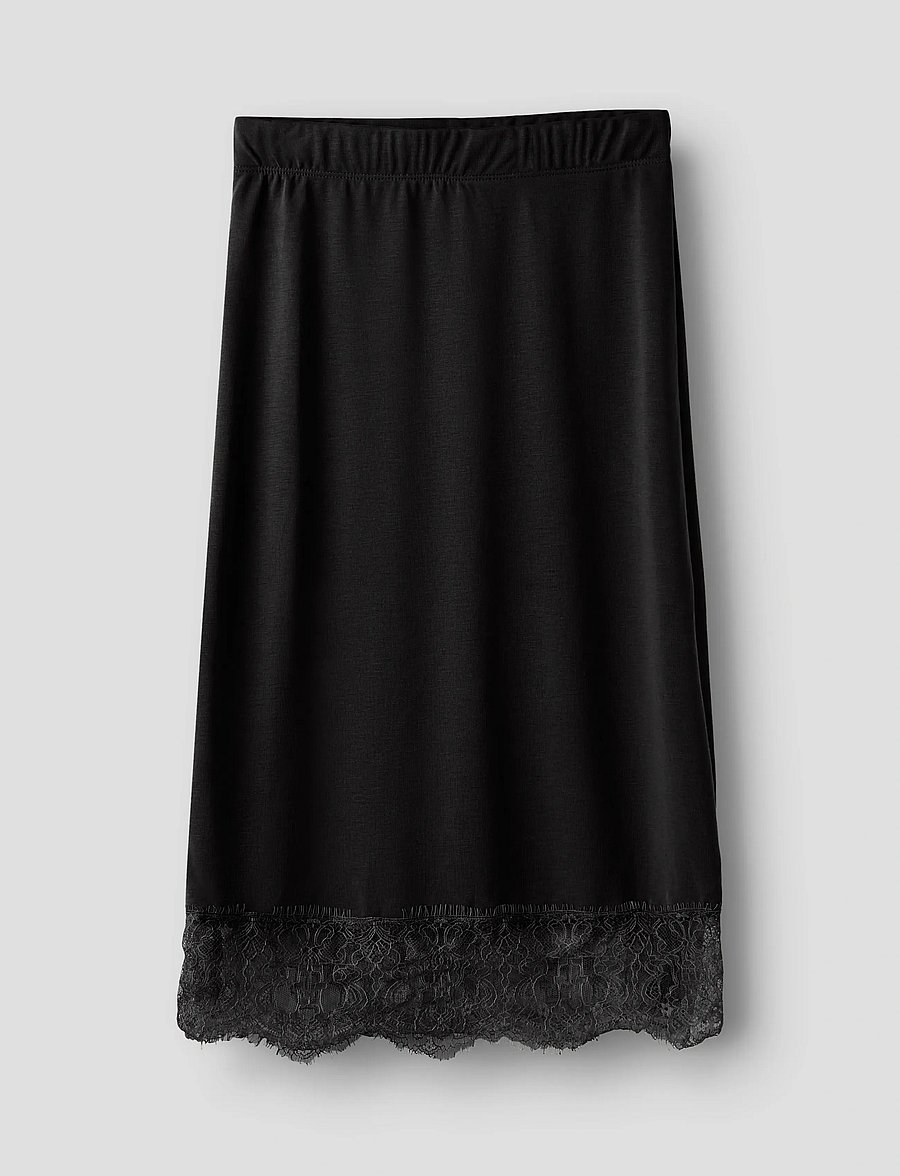 name it - NKFRENIE MIDI SKIRT - midi nederdele - black - 0
