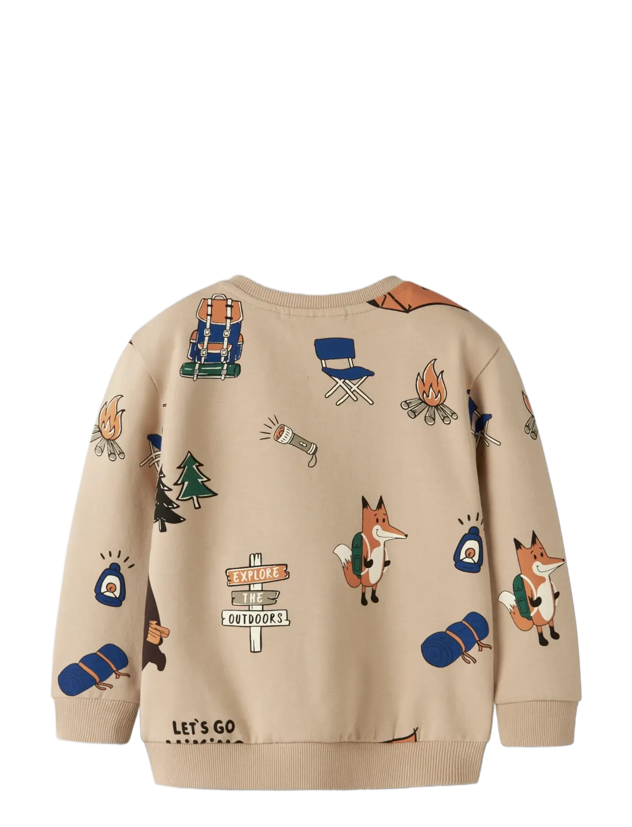 name it - NMMOSWALD LS NREG SWEAT CARD BRU BOX - sesame - 1