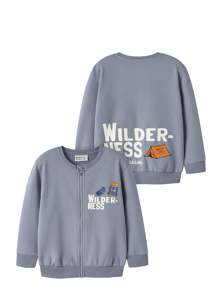 name it - NMMOSWALD LS NREG SWEAT CARD BRU BOX - tradewinds - 0