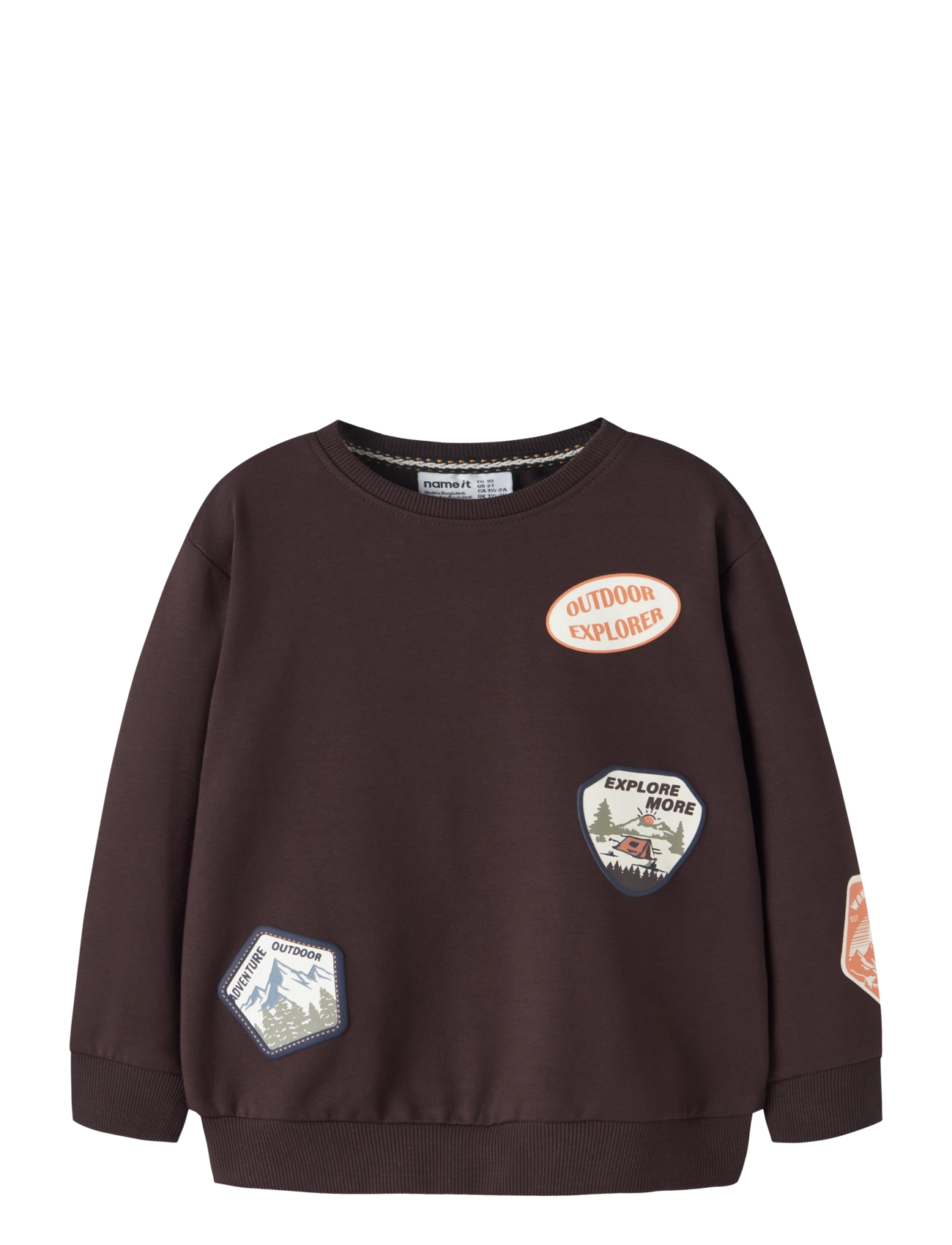 name it NMMOLE LS NREG SWEAT BRU - Name it - CHOCOLATE PLUM / brown