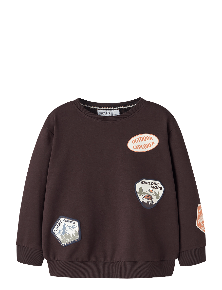 name it - NMMOLE LS NREG SWEAT BRU - sweatshirts - chocolate plum - 0