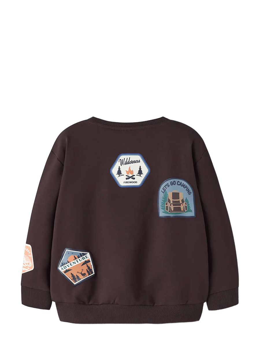 name it - NMMOLE LS NREG SWEAT BRU - sweatshirts - chocolate plum - 1