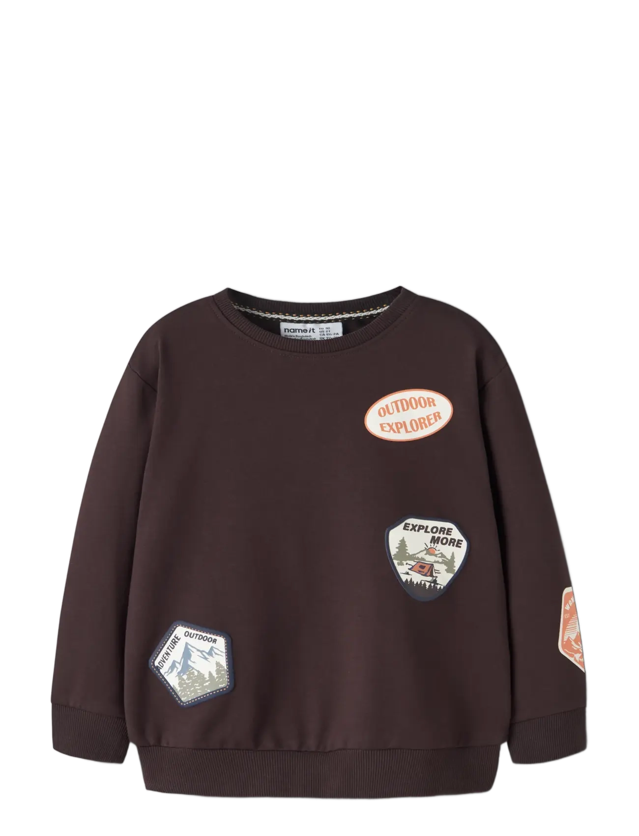 name it - NMMOLE LS NREG SWEAT BRU - sweatshirts - chocolate plum - 2