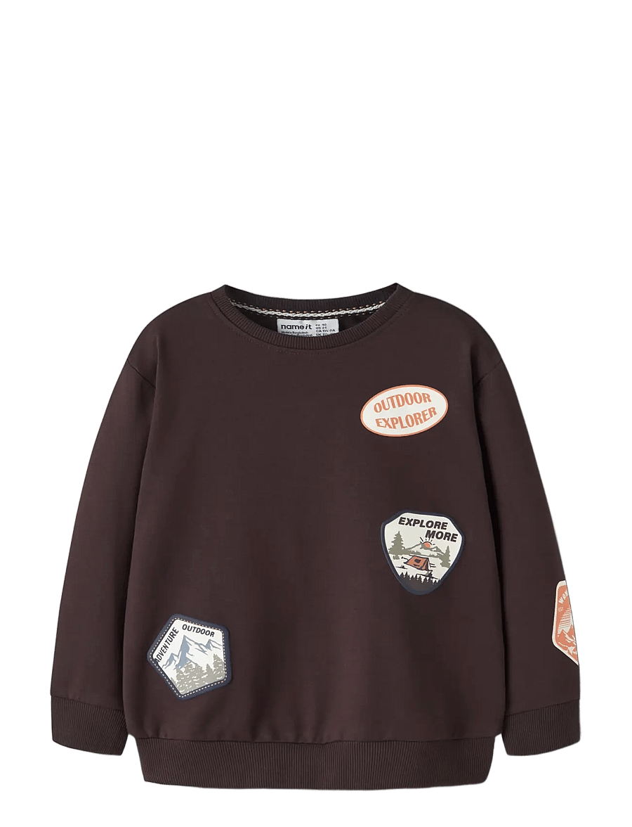 name it - NMMOLE LS NREG SWEAT BRU - sweatshirts - chocolate plum - 2