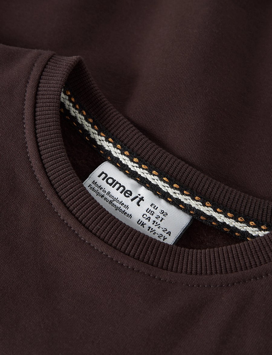name it - NMMOLE LS NREG SWEAT BRU - sweatshirts - chocolate plum - 3