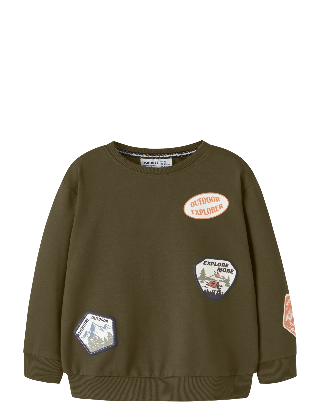 name it NMMOLE LS NREG SWEAT BRU - Name it - OLIVE NIGHT / khaki/green