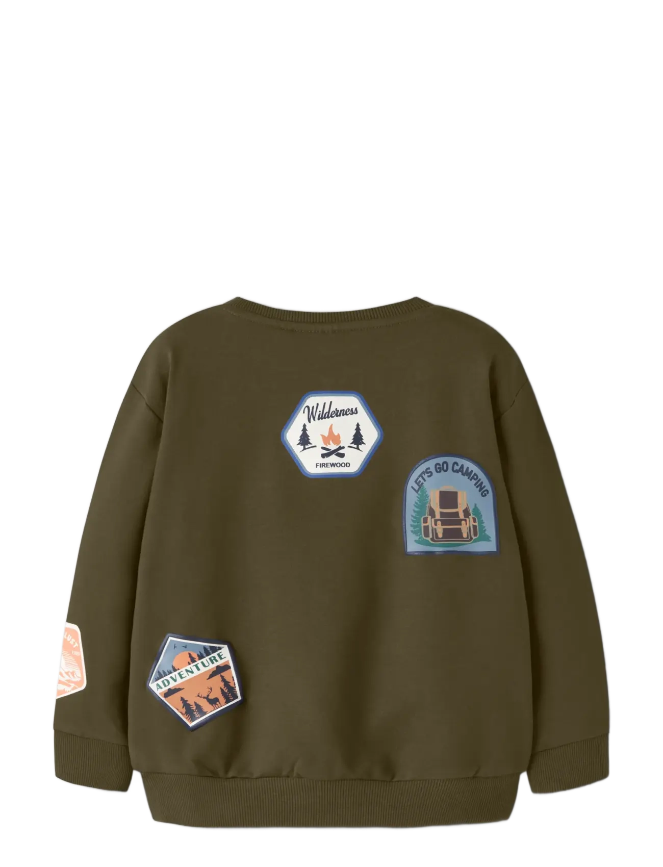 name it - NMMOLE LS NREG SWEAT BRU - sweatshirts - olive night - 1