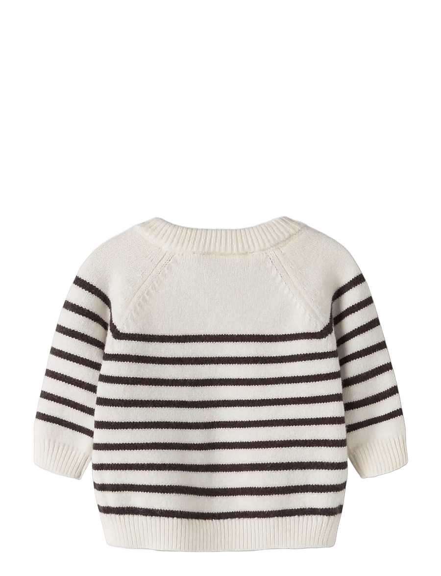 name it - NBMOSTRIPEA LS KNIT - antique white - 1