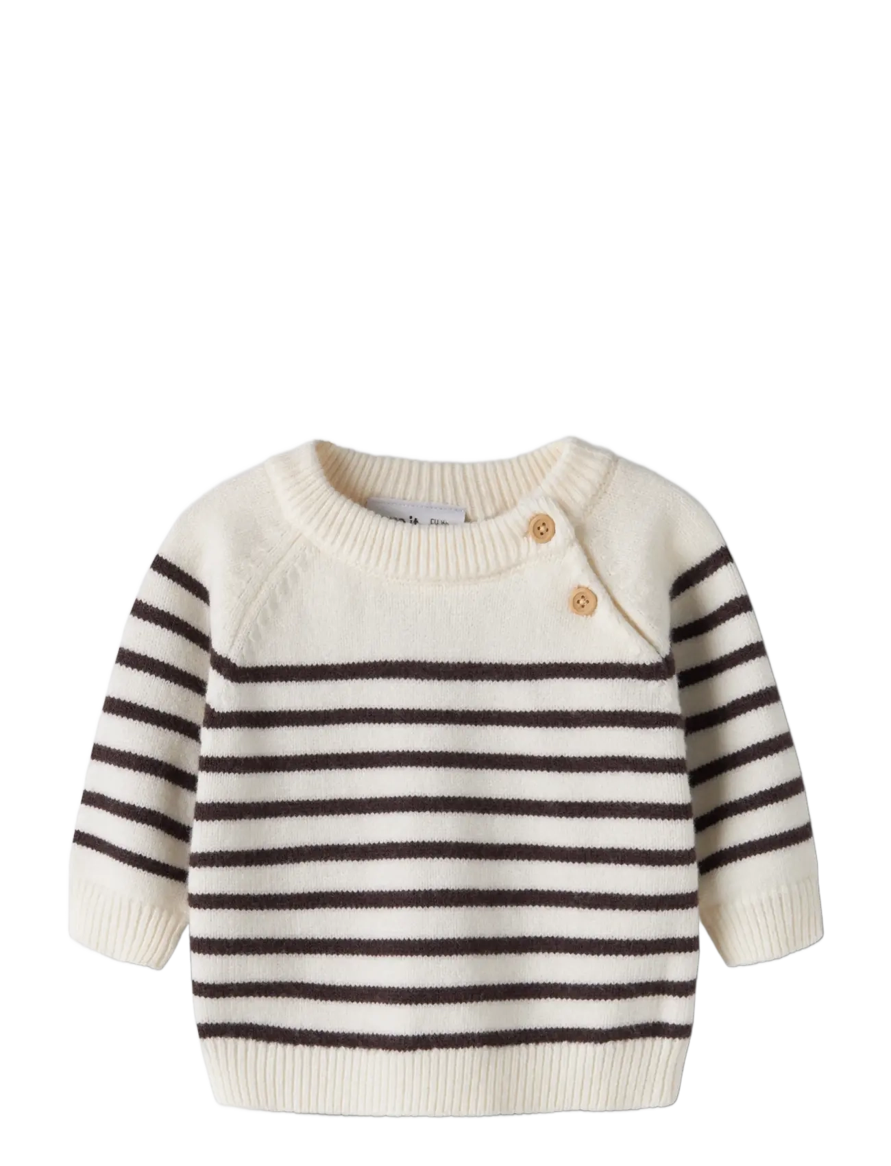 name it - NBMOSTRIPEA LS KNIT - antique white - 2