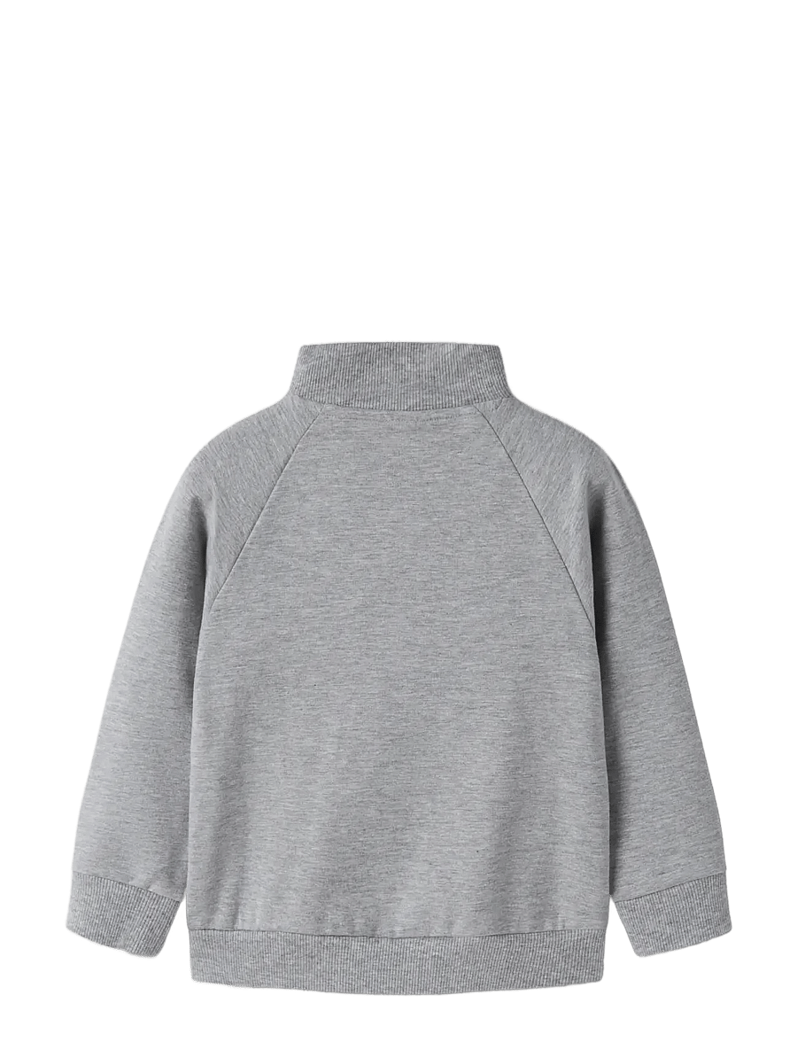 name it - NMMOSCAR LS NREG HALF ZIP SWEAT BRU - sweatshirts - grey melange - 1