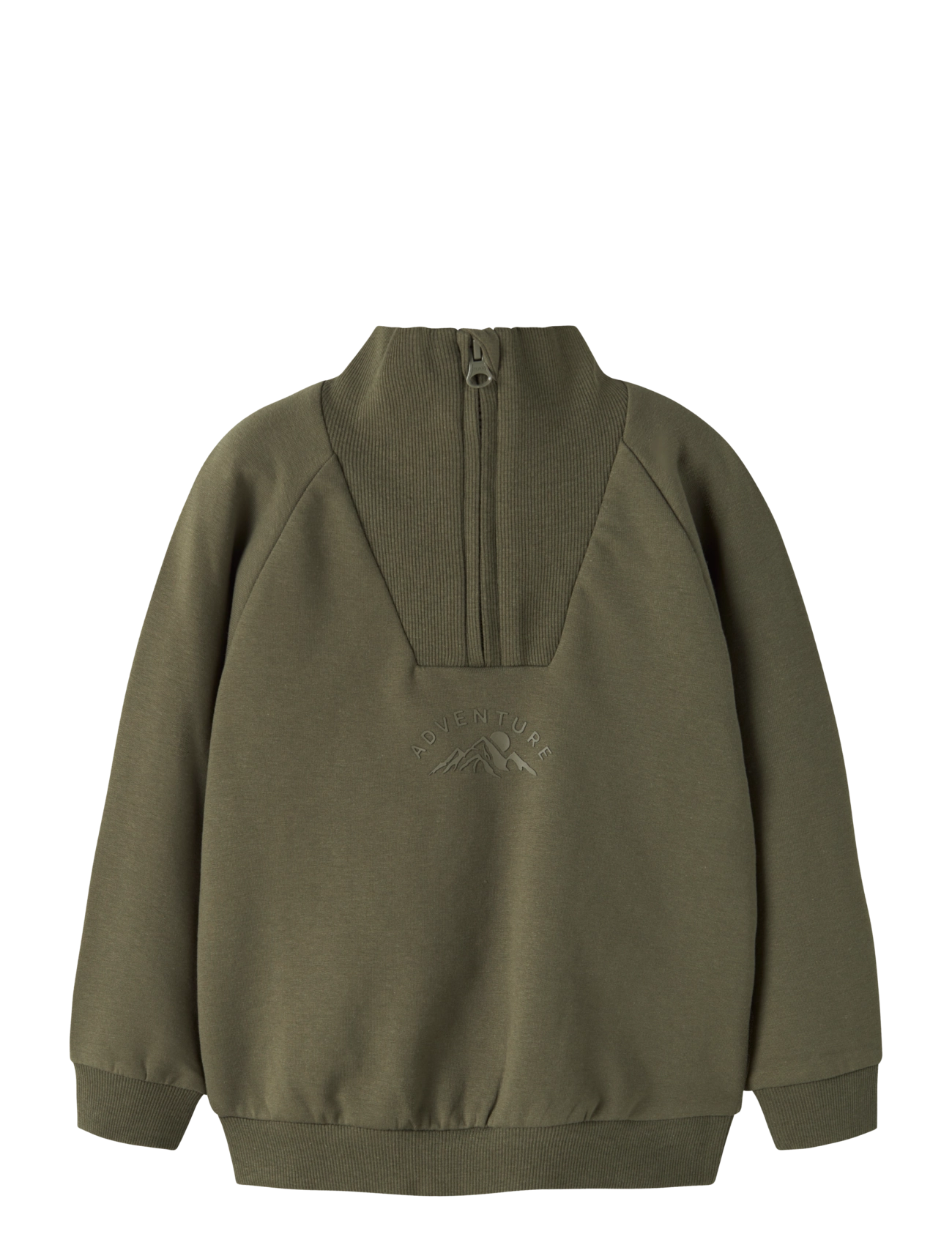 name it - NMMOSCAR LS NREG HALF ZIP SWEAT BRU - sweatshirts - olive night - 0