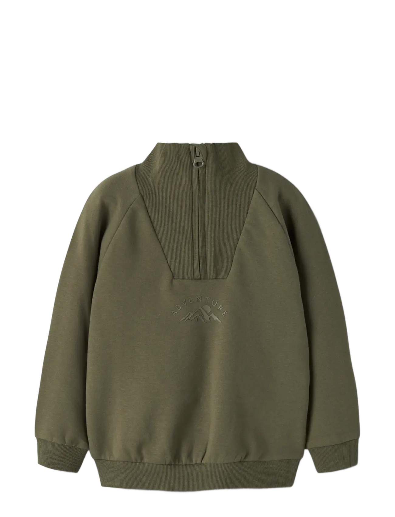 name it - NMMOSCAR LS NREG HALF ZIP SWEAT BRU - sweatshirts - olive night - 2