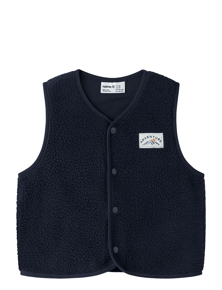 name it - NMMOWE SL NREG TEDDY VEST - osta vanuse järgi - navy blazer - 0