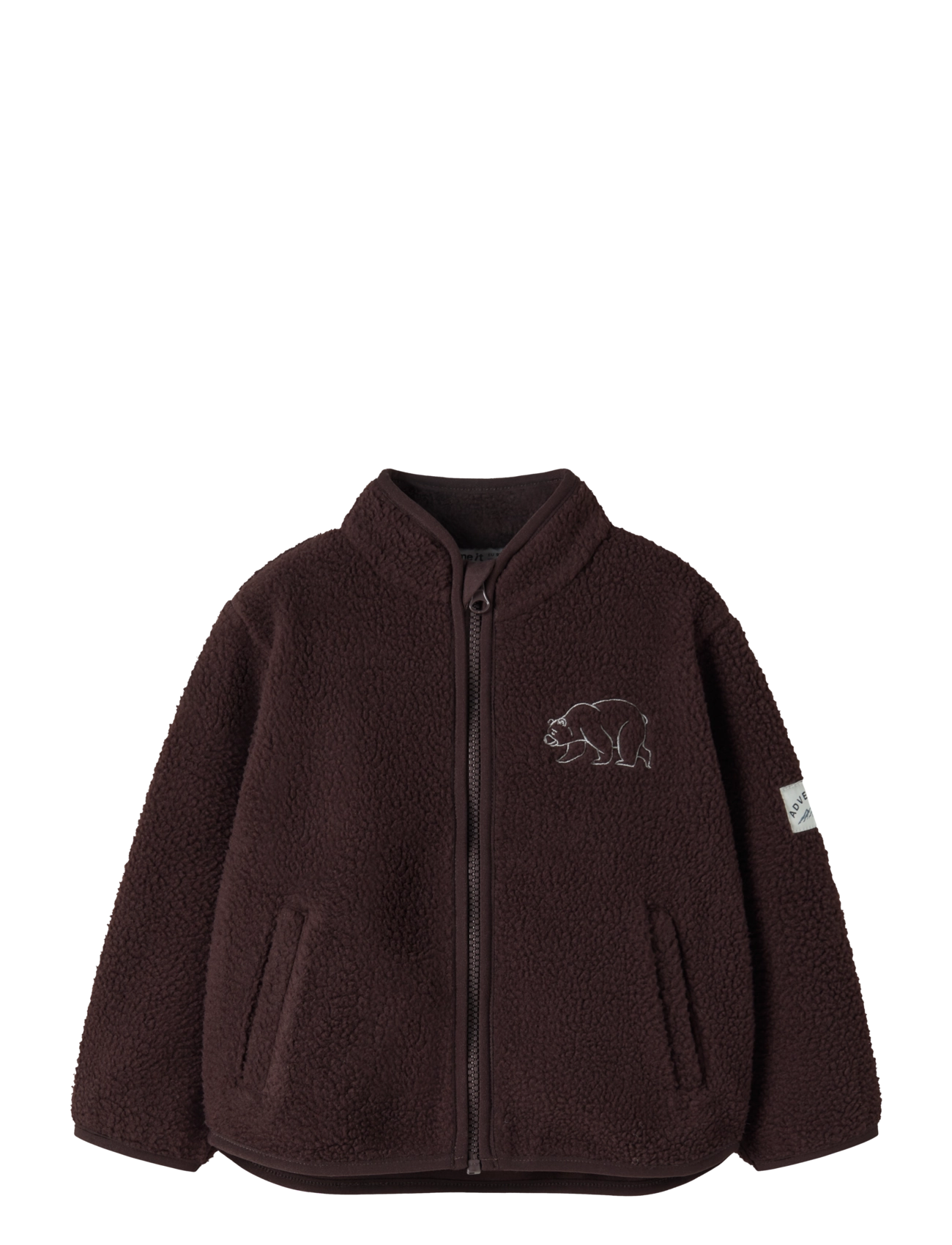 name it NMMOWE LS NREG TEDDY CARD - Fleecejackor - CHOCOLATE PLUM / brown