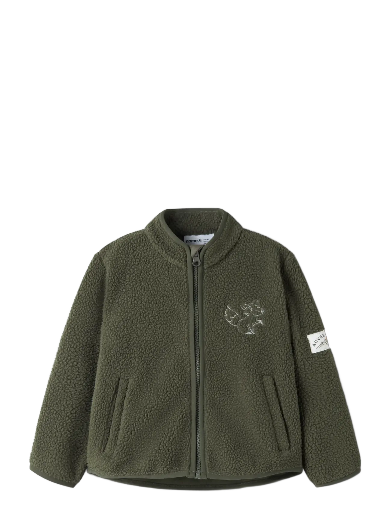 name it - NMMOWE LS NREG TEDDY CARD - fleece jackets - olive night - 2