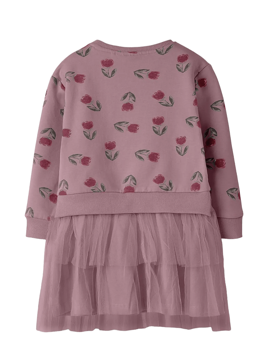 name it - NMFOKLA SWEAT DRESS BRU - langærmede babykjoler - lilas - 1