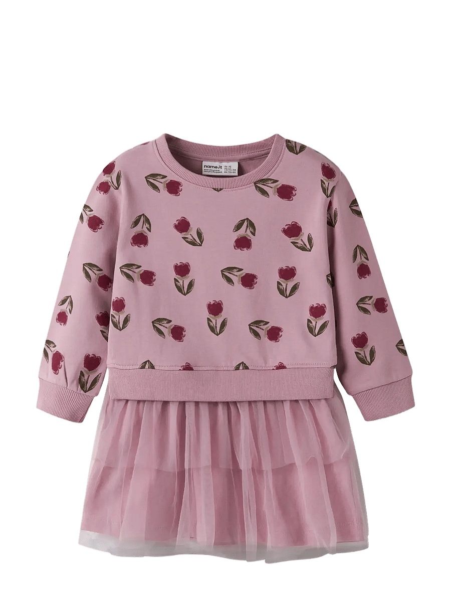name it - NMFOKLA SWEAT DRESS BRU - langærmede babykjoler - lilas - 2