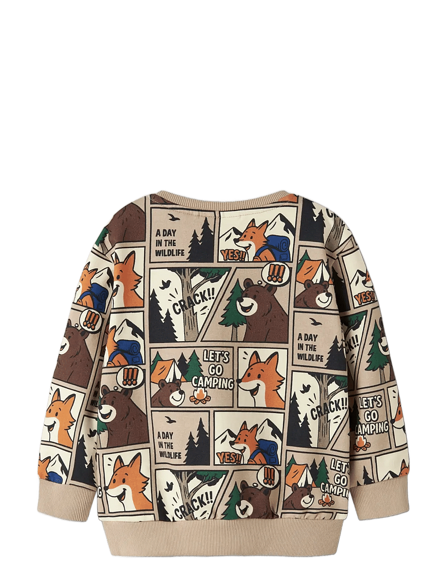 name it - NMMOSWALDY LS NREG SWEAT BRU BOX - sesame - 1