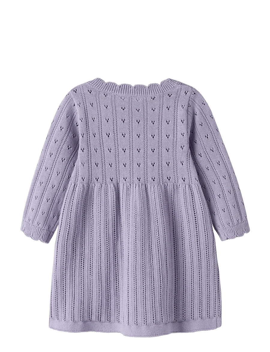 name it - NBFOXENIA LS KNIT DRESS - langærmede babykjoler - heirloom lilac - 1