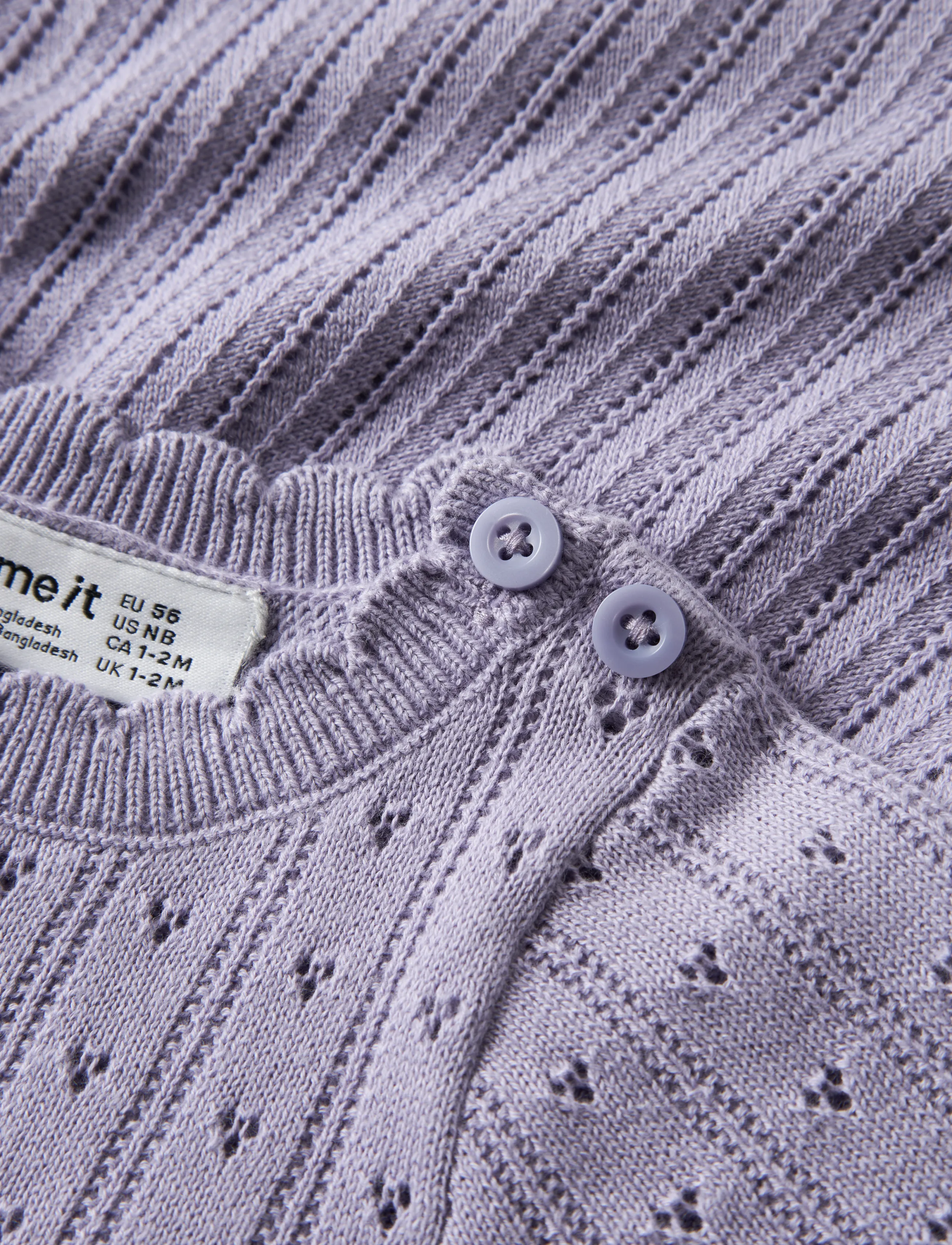 name it - NBFOXENIA LS KNIT DRESS - langærmede babykjoler - heirloom lilac - 3