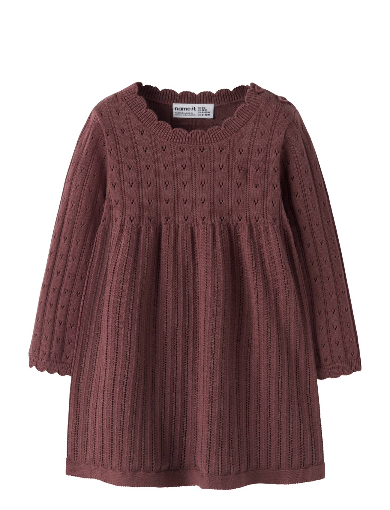 name it NBFOXENIA LS KNIT DRESS - Neuheiten - WILD GINGER / brown