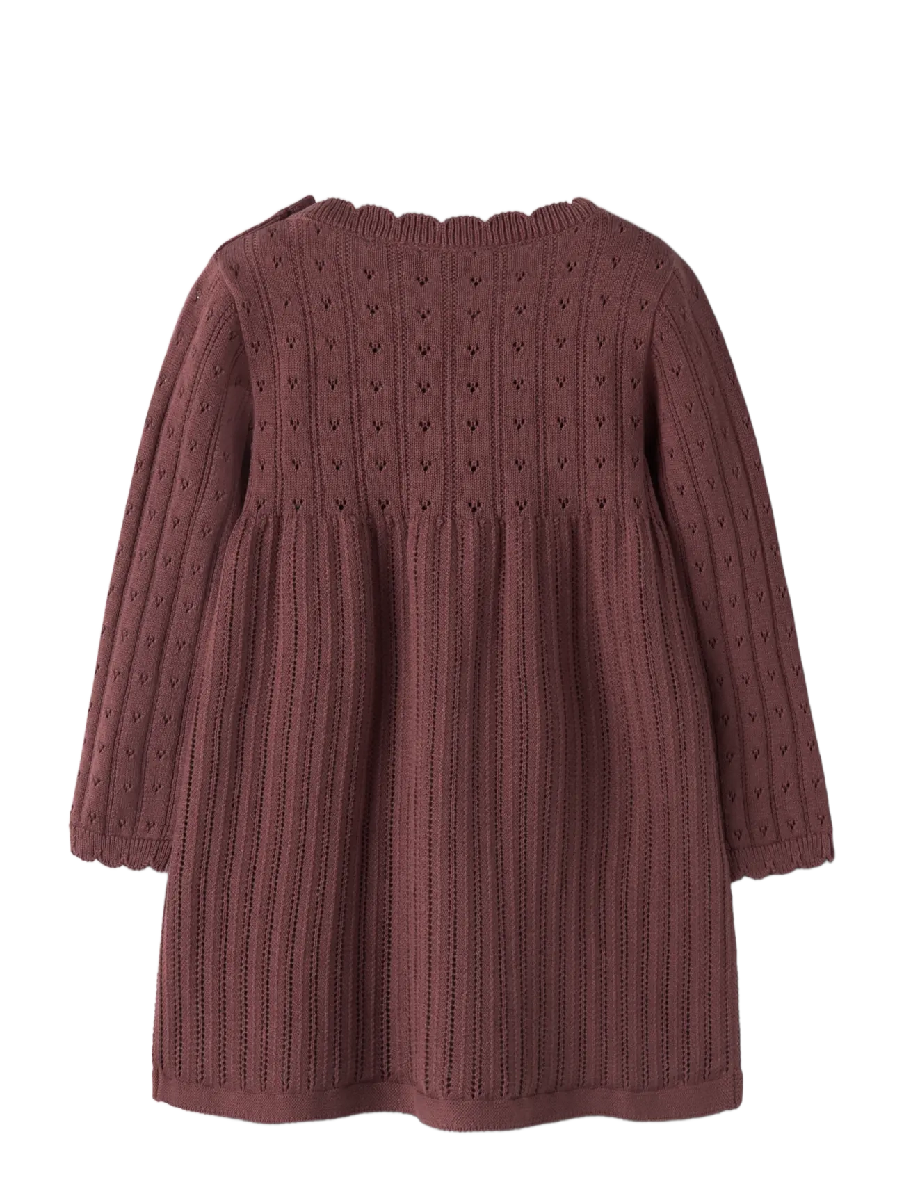 name it - NBFOXENIA LS KNIT DRESS - langärmelige babykleider - wild ginger - 1