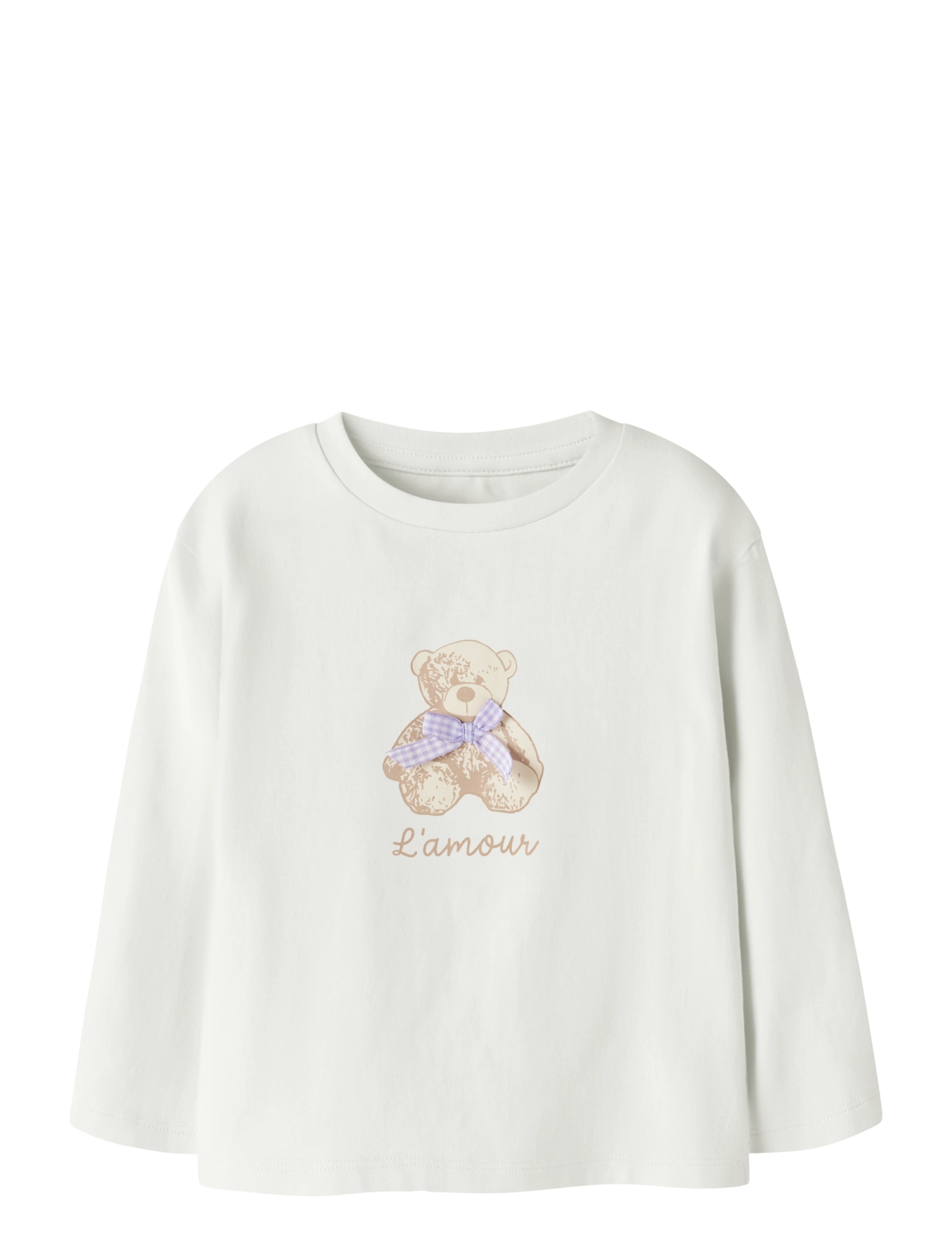 name it NMFOLIMA LS NREG TOP - Oberteile & T-Shirts - CLOUD DANCER / white