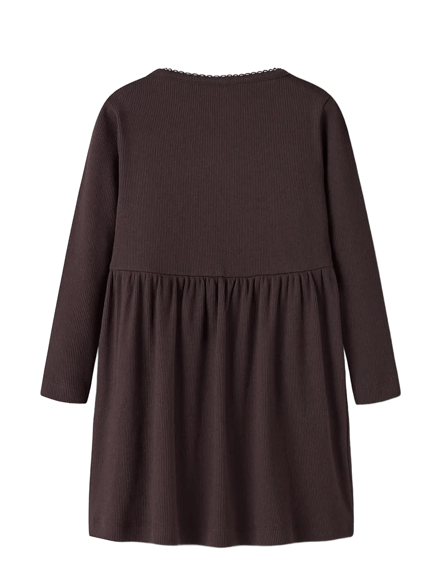 name it - NMFONAYA LS SLIM DRESS BOX - chocolate plum - 1