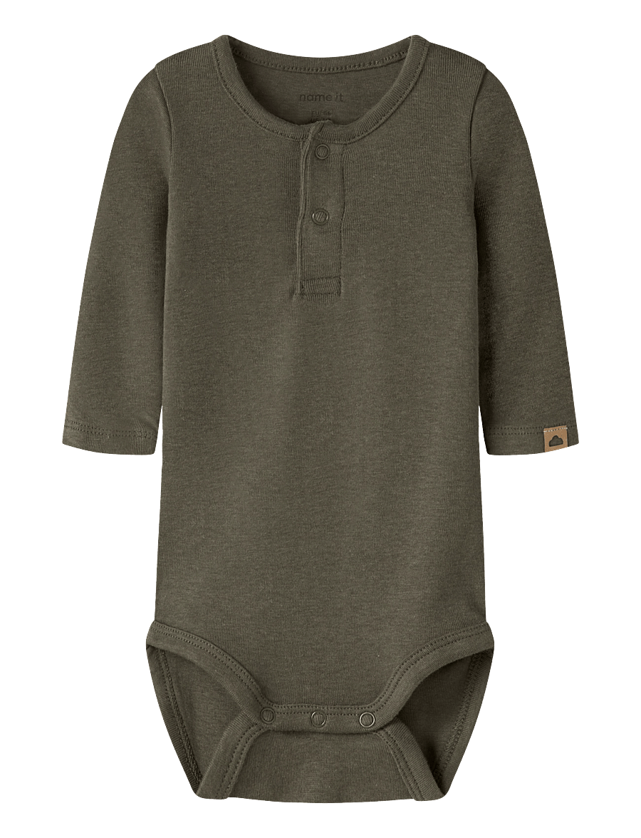 name it - NBMOHONEY LS BODY - pikkade varrukatega bodid - olive night - 0