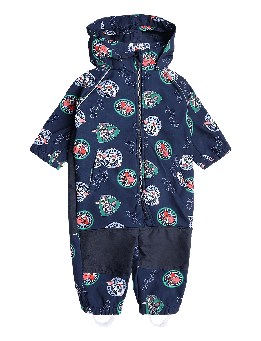 name it - NMMALFA08 PAW SOFTSHELL SUIT NOOS CPLGM - softshell-overalls - navy blazer - 0