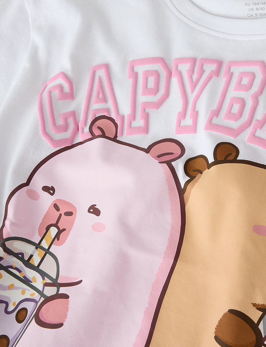 name it - NKFJYSSA CAPYBARA SS NREG TOP BOX SKY - lühikeste varrukatega t-särgid - bright white - 2