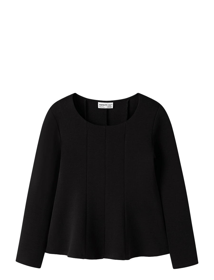 name it - NKFOFANA LS TOP - langärmelig - black - 0
