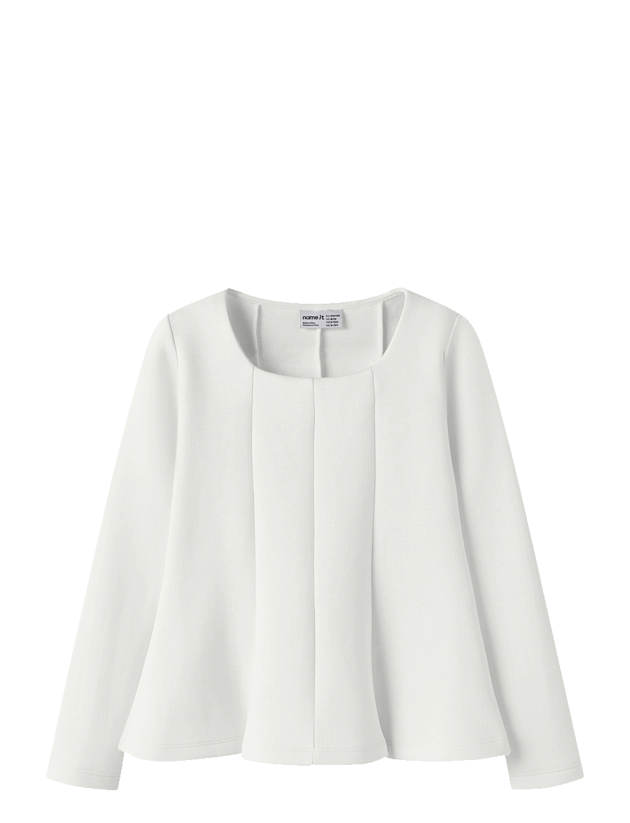 name it - NKFOFANA LS TOP - langärmelig - cloud dancer - 0