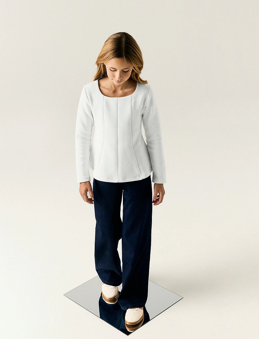 name it - NKFOFANA LS TOP - langärmelig - cloud dancer - 2