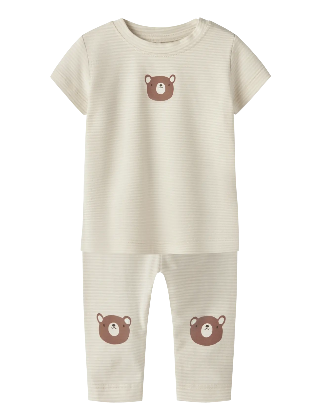name it Nbnjople Ss Top Set, 62, Sets, Creme - Sets With Short-sleeved T-shirt, Kinder
