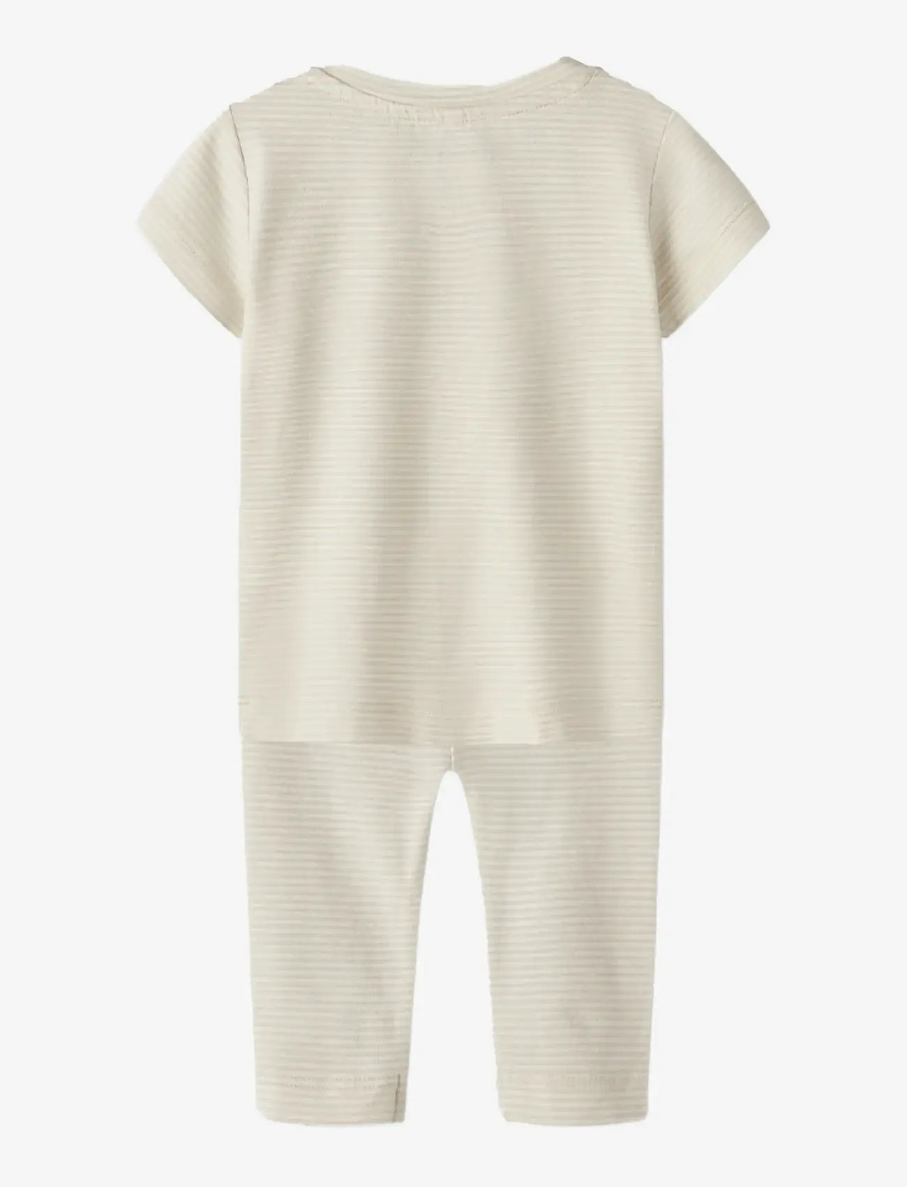 name it - NBNJOPLE SS TOP SET - sets with short-sleeved t-shirt - almond milk - 1