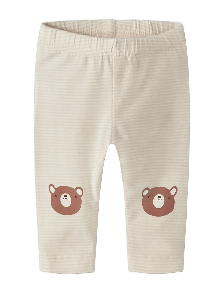 name it - NBNJOPLE SS TOP SET - sett með stuttermabol - almond milk - 2