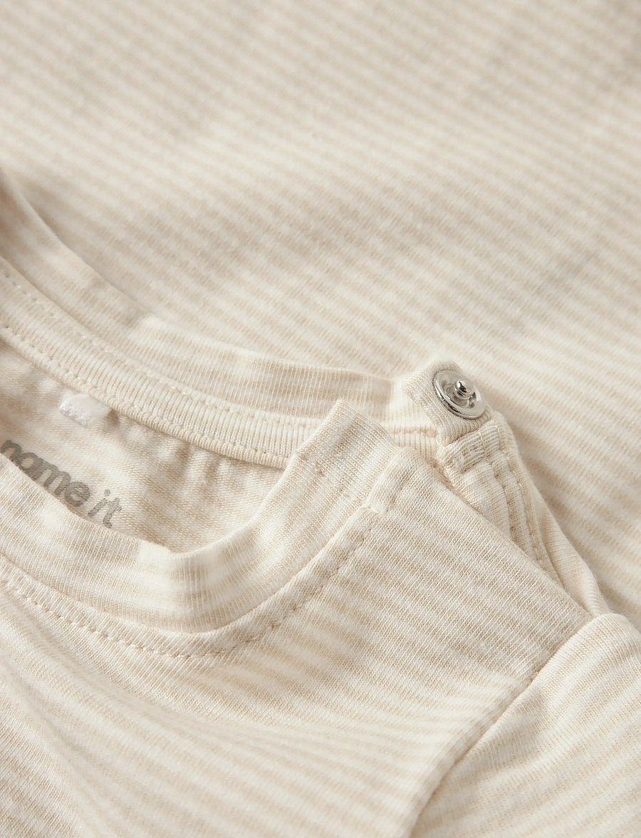 name it - NBNJOPLE SS TOP SET - sett með stuttermabol - almond milk - 4