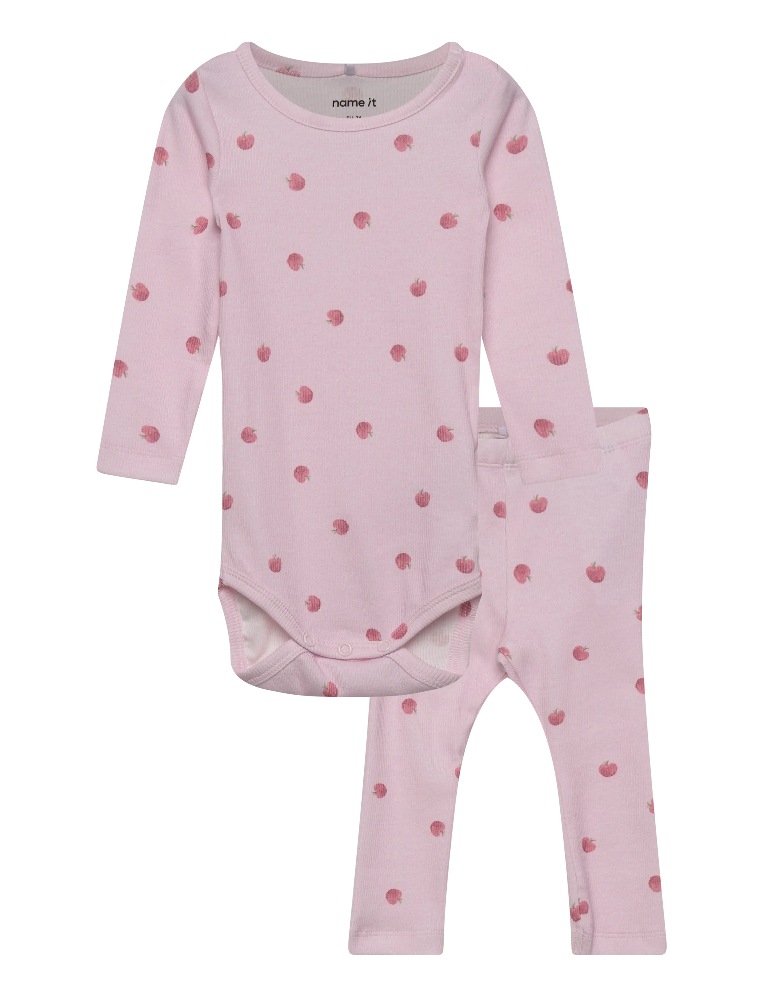 name it NBFFOAPPLE LS BODY SET - Sett med bodys - CRADLE PINK / pink/rose