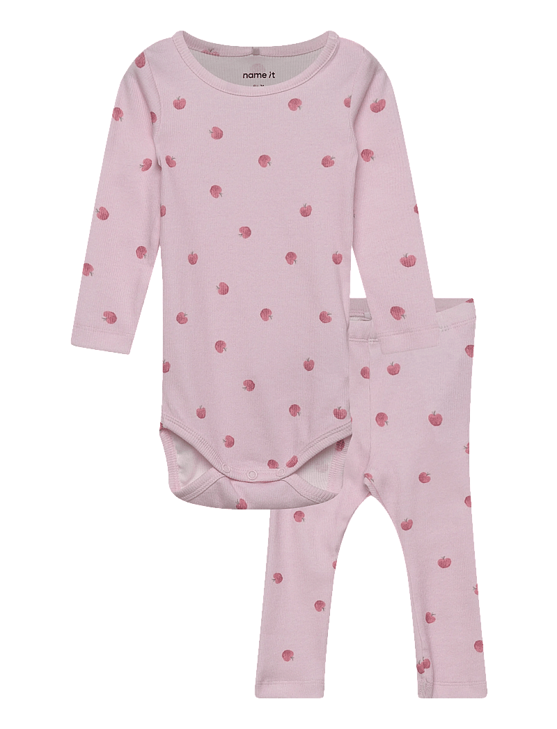 name it - NBFFOAPPLE LS BODY SET - sets mit body - cradle pink - 0