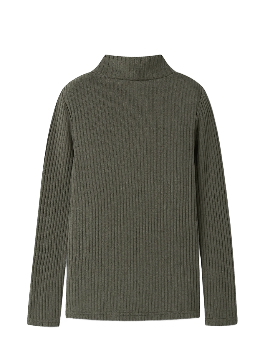 name it - NKFOMAGGIE LS SLIM TOP - langärmelig - olive night - 1
