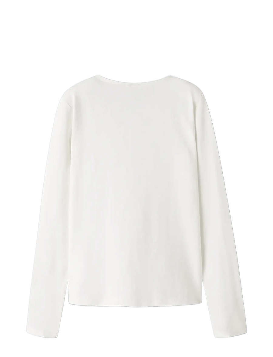 name it - NKFOLENNI LS SLIM TOP BOX - långärmade t-shirts - cloud dancer - 1