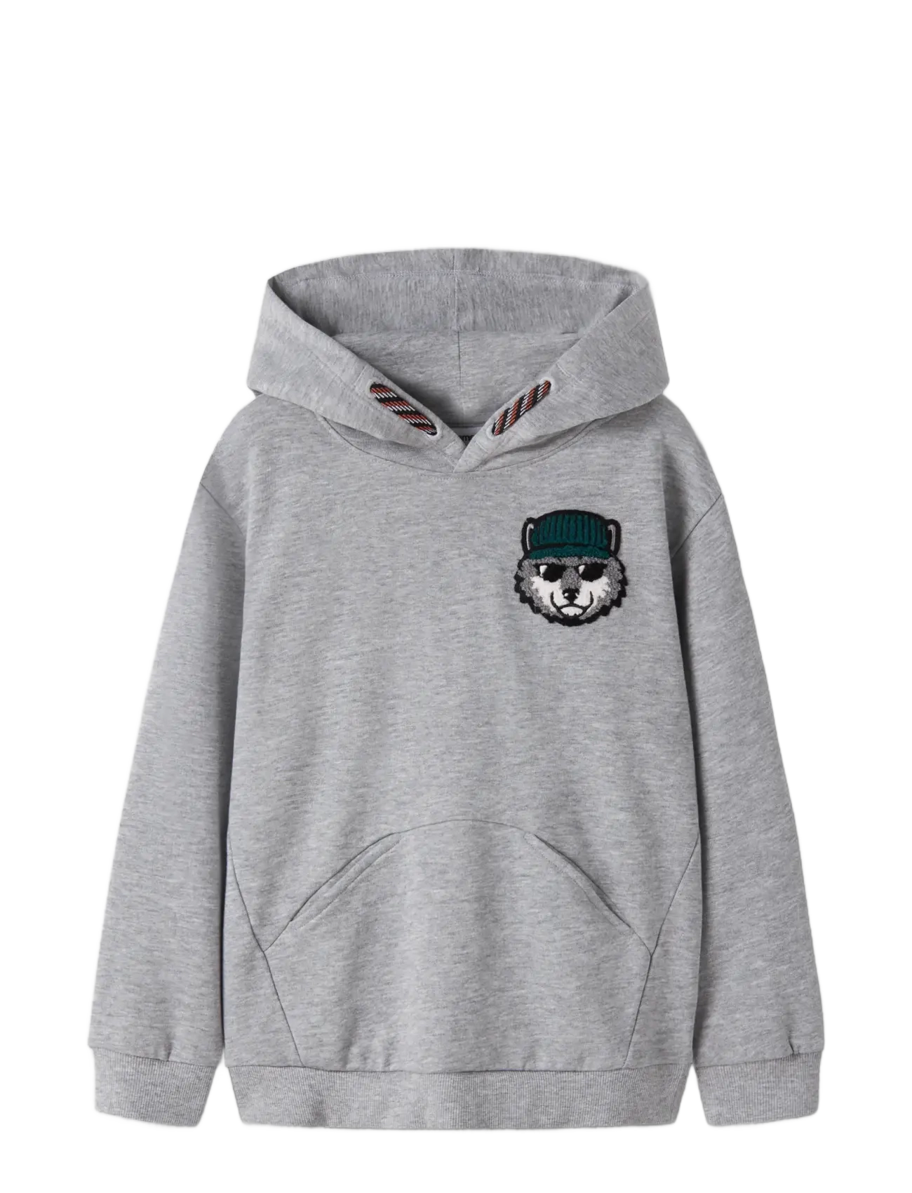 name it - NKMOSVALD LS NREG SWEAT WH BRU BOX - huvtröjor - grey melange - 2
