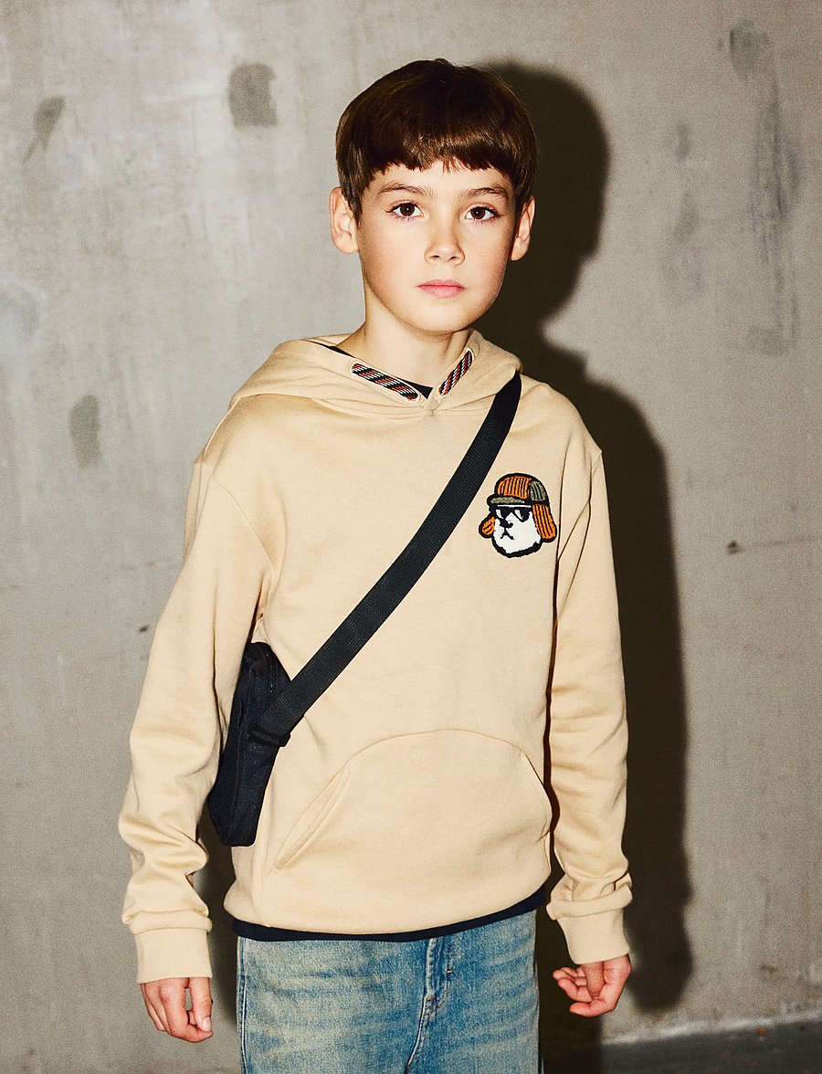 name it - NKMOSVALD LS NREG SWEAT WH BRU BOX - huvtröjor - sesame - 3