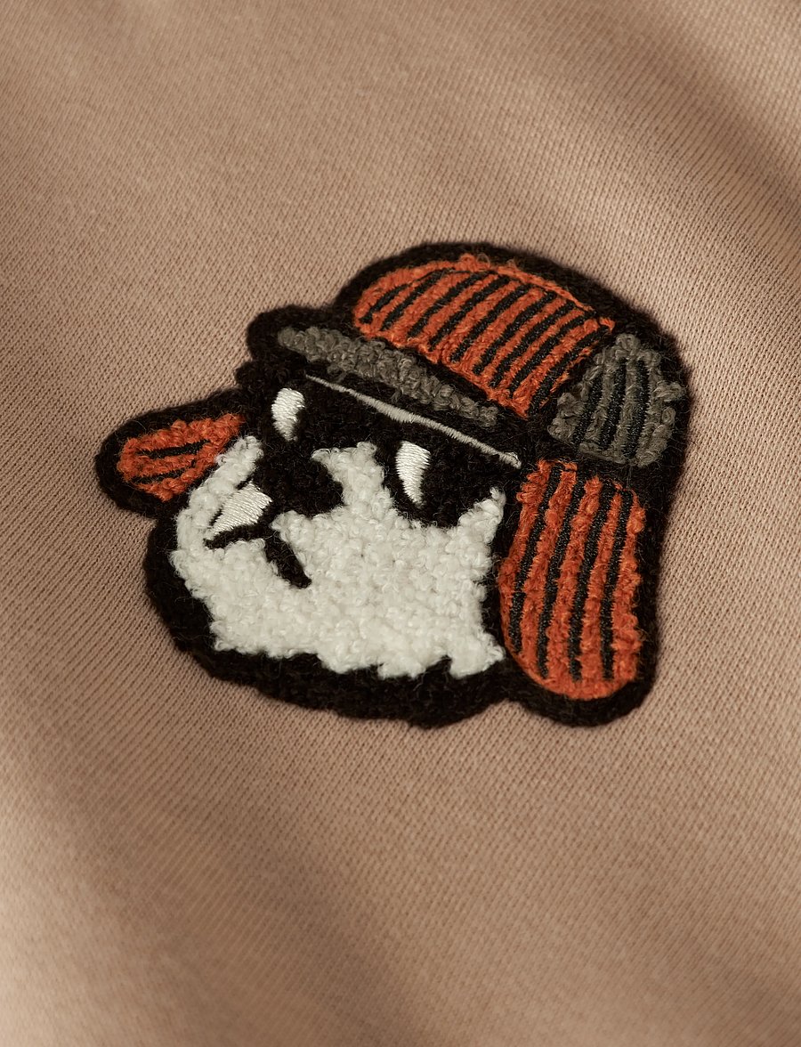 name it - NKMOSVALD LS NREG SWEAT WH BRU BOX - huvtröjor - sesame - 4