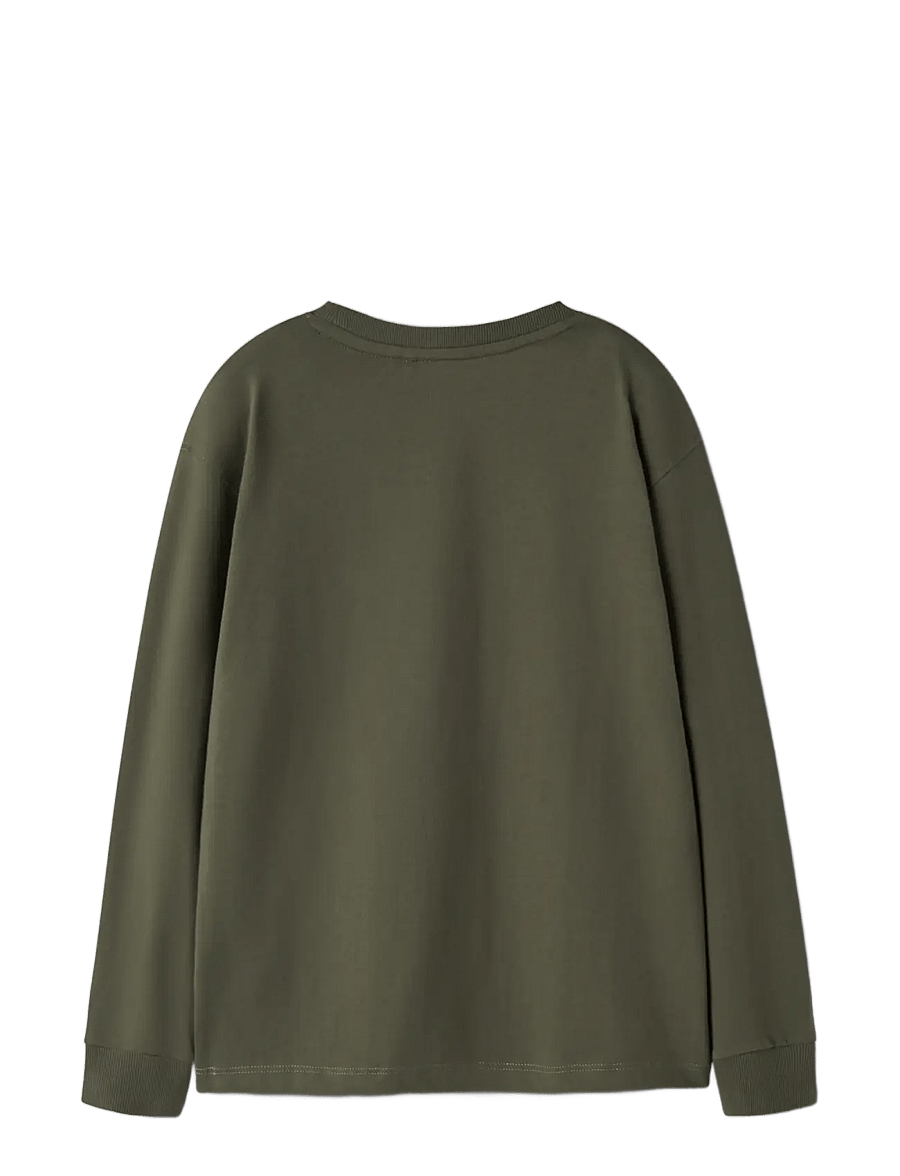 name it - NKMOSVALDI LS NREG TOP BOX - langärmelig - olive night - 1