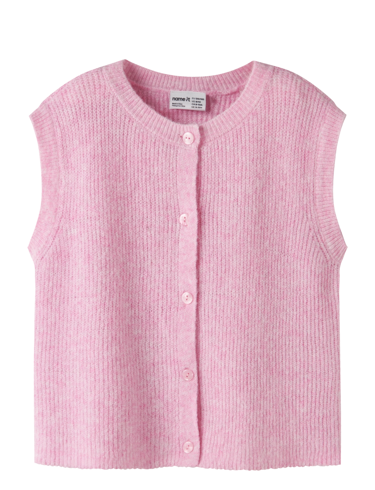 name it NKFOANJA LOOSE KNIT VEST - Neuheiten - BEGONIA PINK / pink/rose